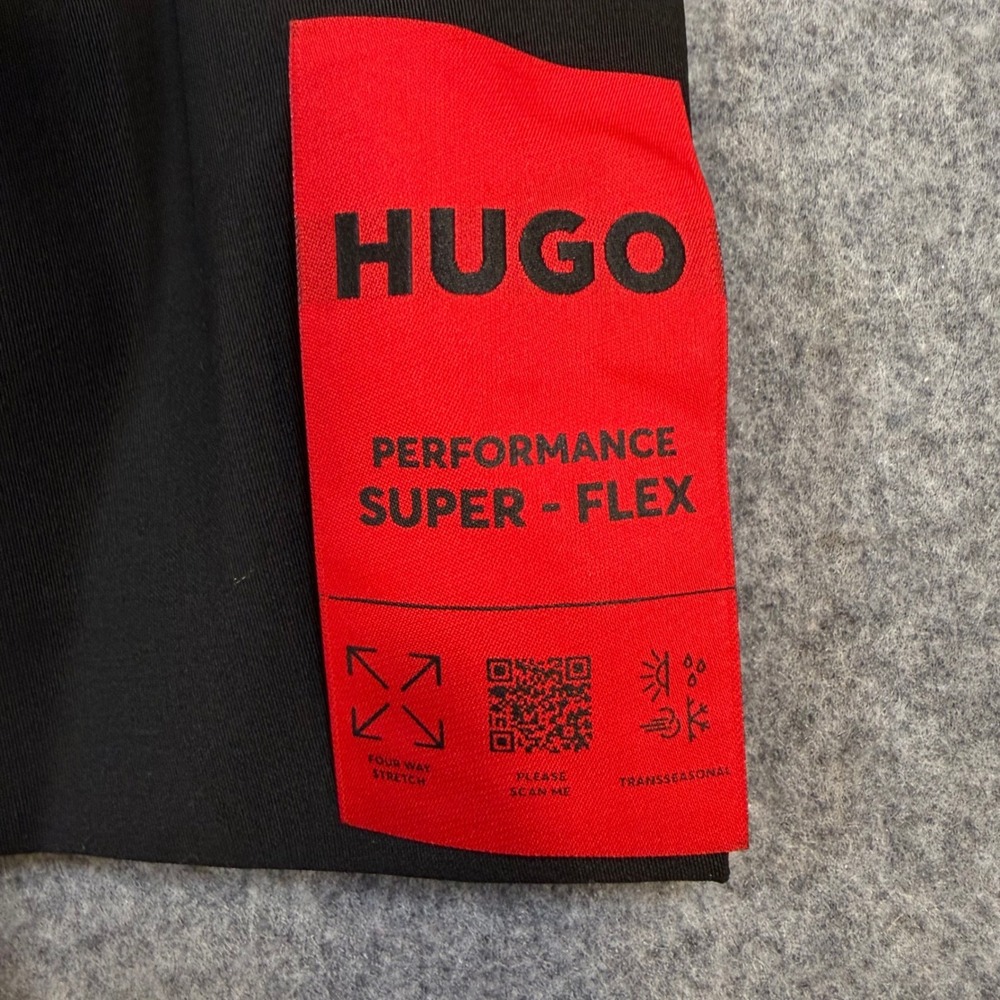 HUGO Hugo Boss Mens Performance Super-Flex Blazer Black Wool Blend 42S - Picture 2 of 11